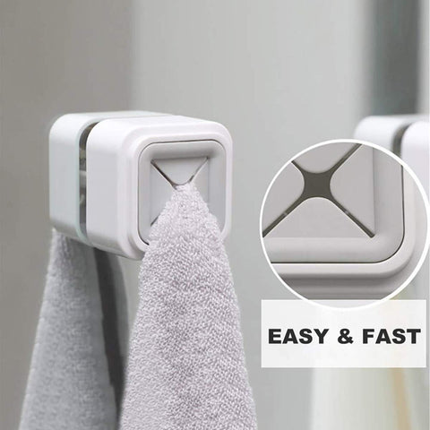 Self-Adhesive Wall Mount Square Towel Holder (each) - Alt View