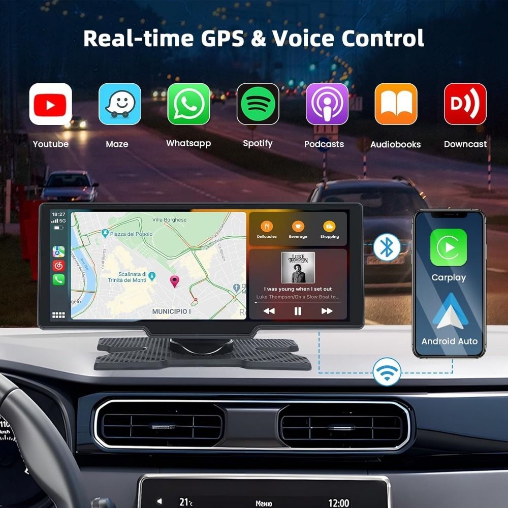 Portable HD Touch Screen Car Multimedia Player