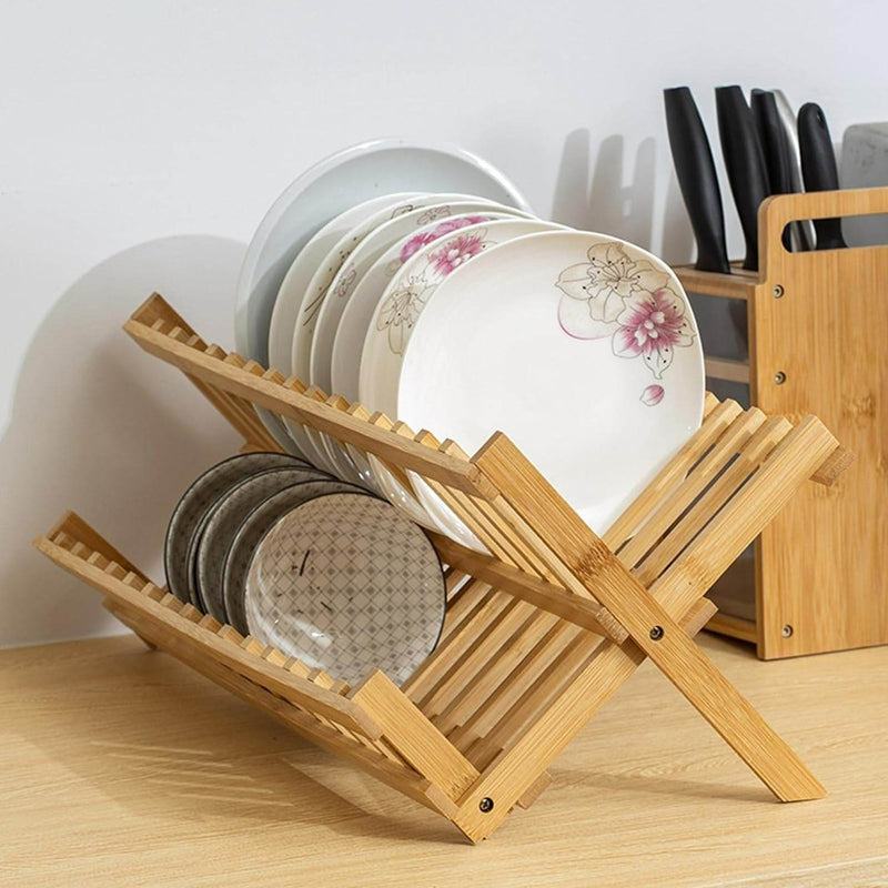 Bamboo Dish Drying Rack (34x40cm)