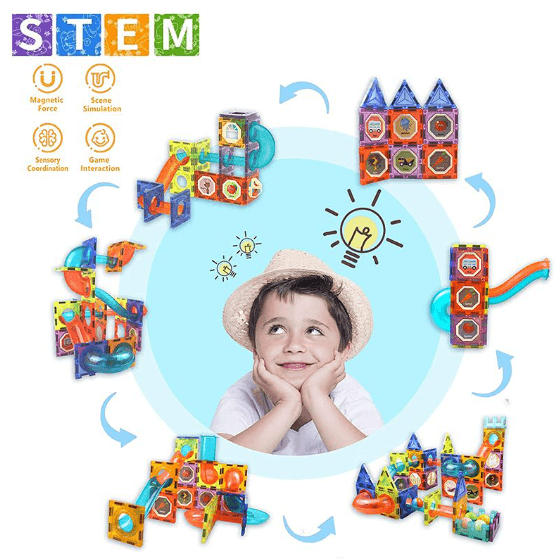 LED Magnetic Building Blocks (73 pcs) - DMC Wholesale
