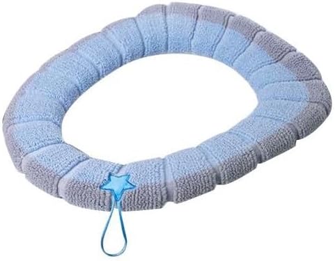 Plush Knitted Toilet Seat Cover (Blue Only)
