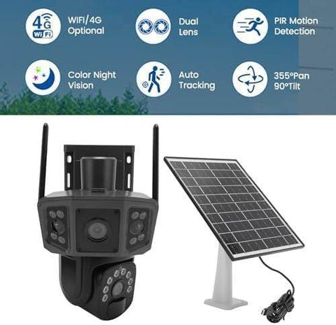 4K Solar Security Cameras Outdoor (Wifi) - Alt View
