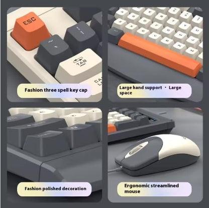 RetroForge Wired Keyboard And Mouse Combo