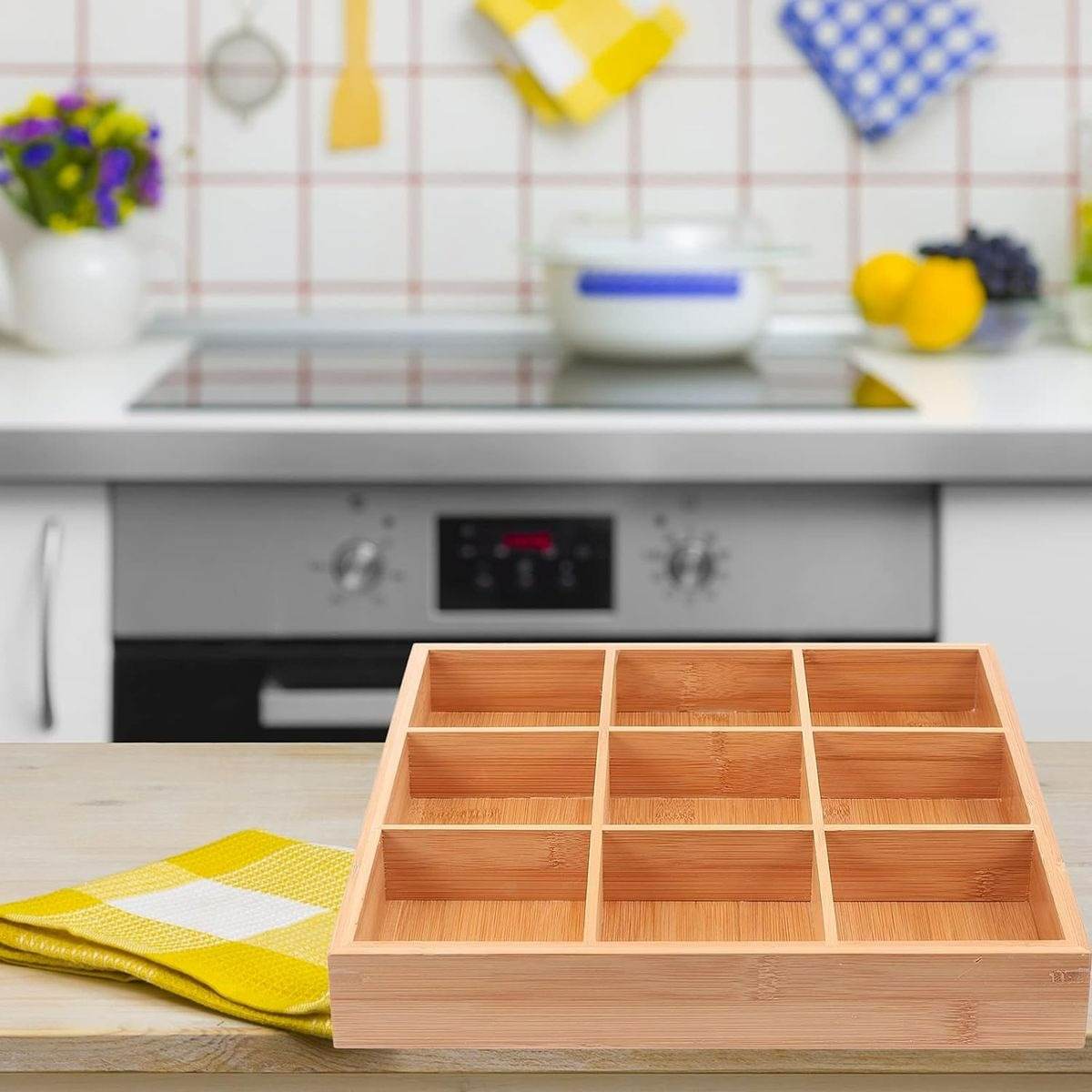 Universal Wooden Organiser (9 Compartment) - DMC Wholesale