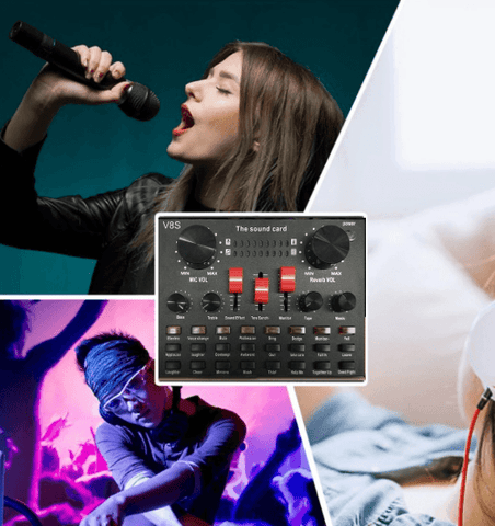 V8 Sound Card And Microphone Set - Alt View