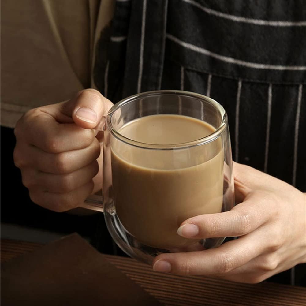 Elegant Clear Double Wall Glass Cup (350ml)(Each)