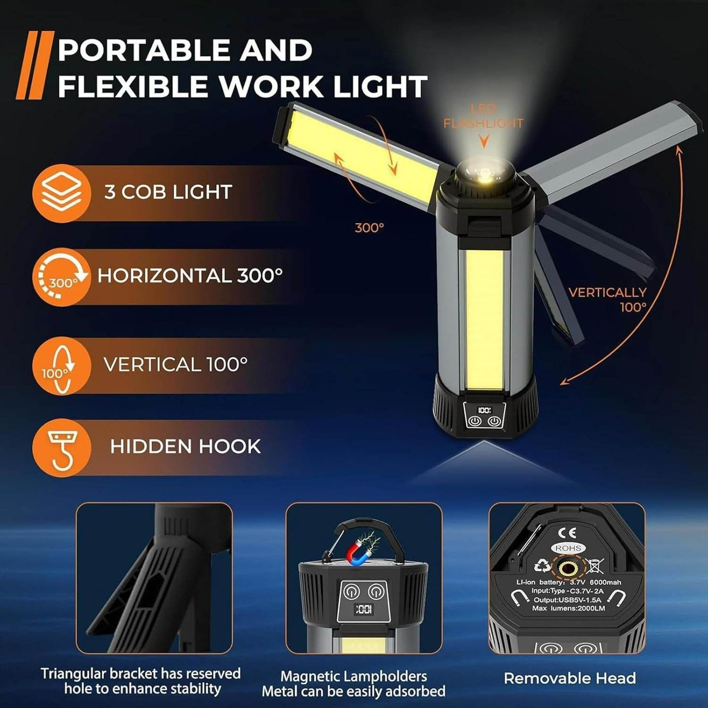 Portable Flexible Work Light - DMC Wholesale