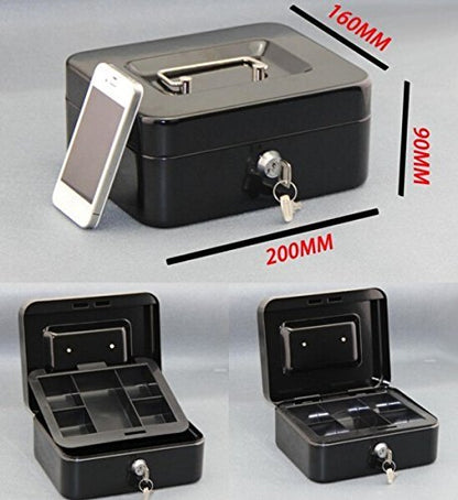Metal Cash Box (Medium)(20x16x8.3cm)