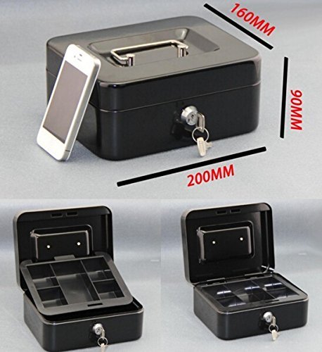 Metal Cash Box (Medium)(20x16x8.3cm)