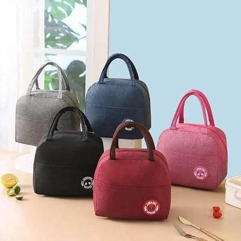 Thermal Insulated Lunch Bag with Front Pocket - Alt View