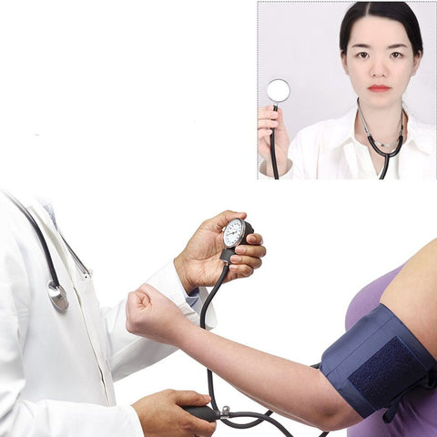 Manual Blood Pressure Monitor Measure And Stethoscope - Alt View