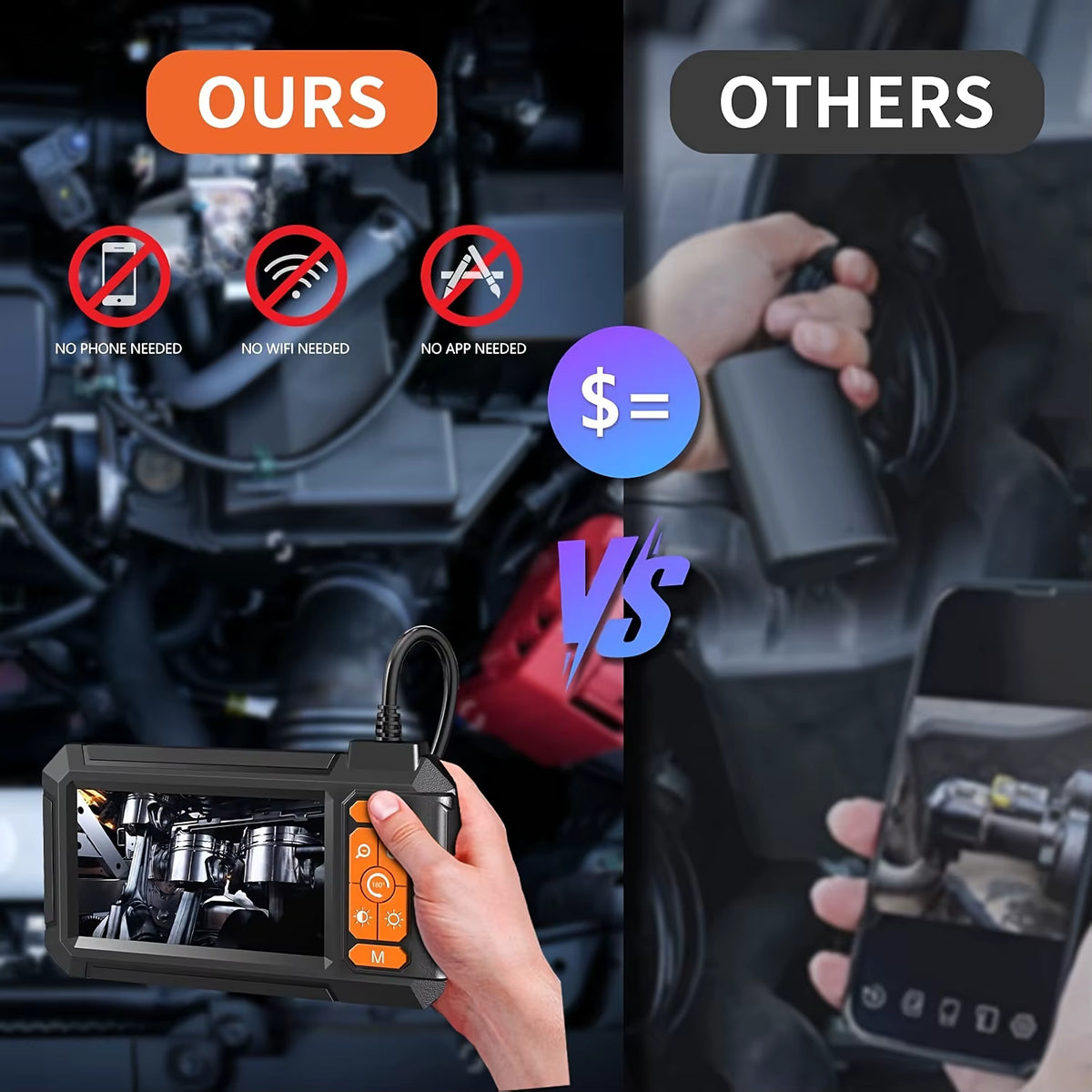 Industrial Endoscope Inspection Camera (4.3 Inch Display)