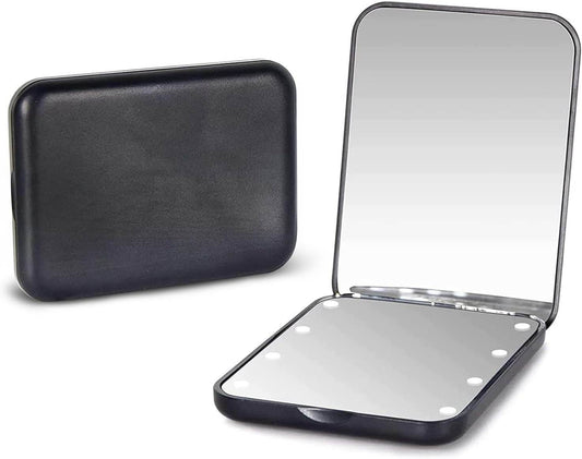 Portable Handheld Foldable Led Light Makeup Mirror - DMC Wholesale