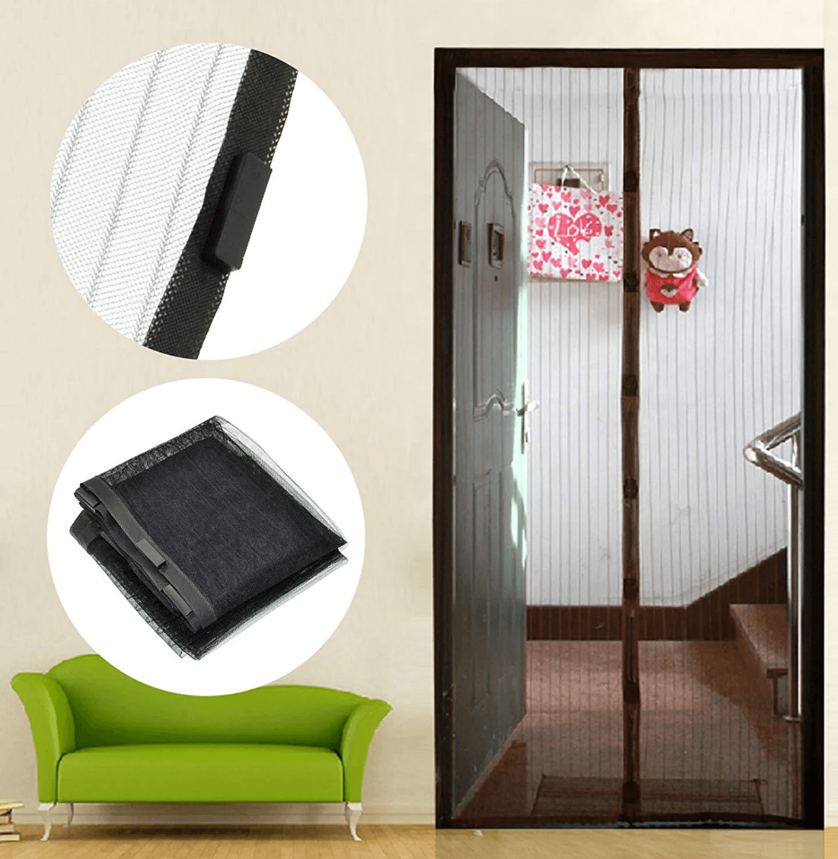 Magic Mesh Screen Door Combo