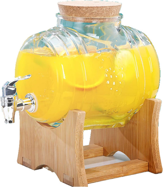 Luxury Barrel Glass Beverage Dispenser (3.5L)