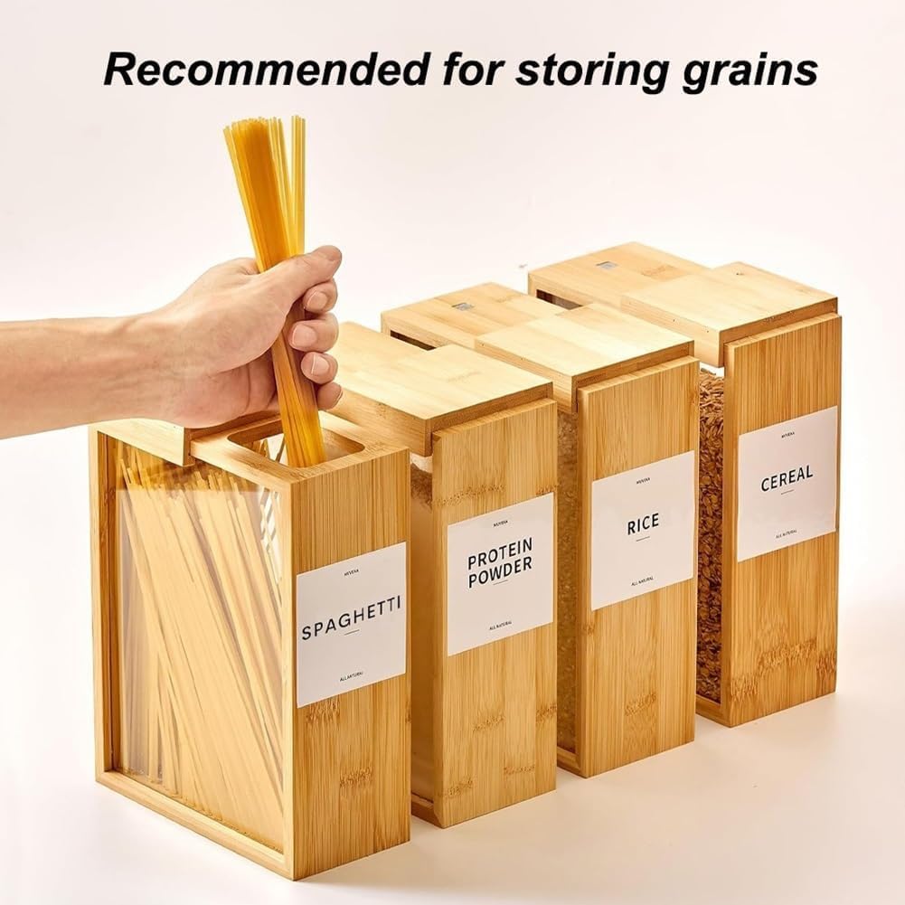 Modern Wooden And Glass Storage Container (Each)