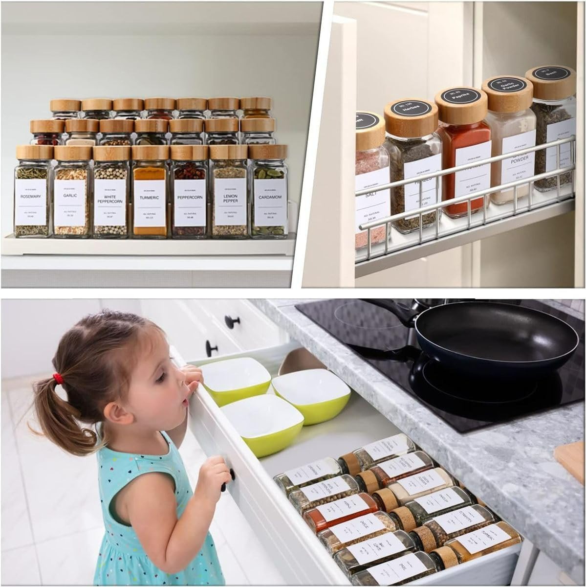 Spice Jar Containers Set (120ml)(24 pcs)