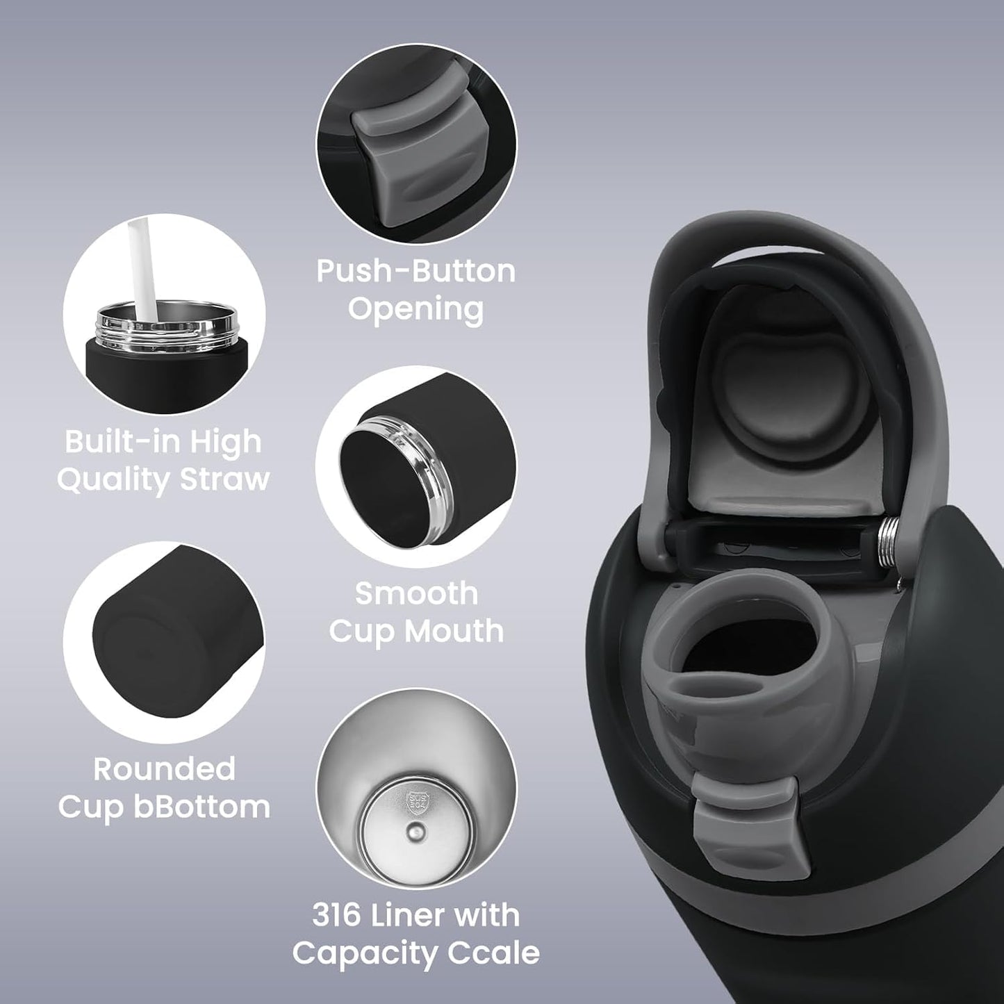 Dual Mode Flip Lid Bottle (1000ml)