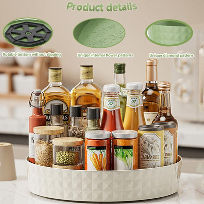 Rotating Round Acrylic Faceted Tray
