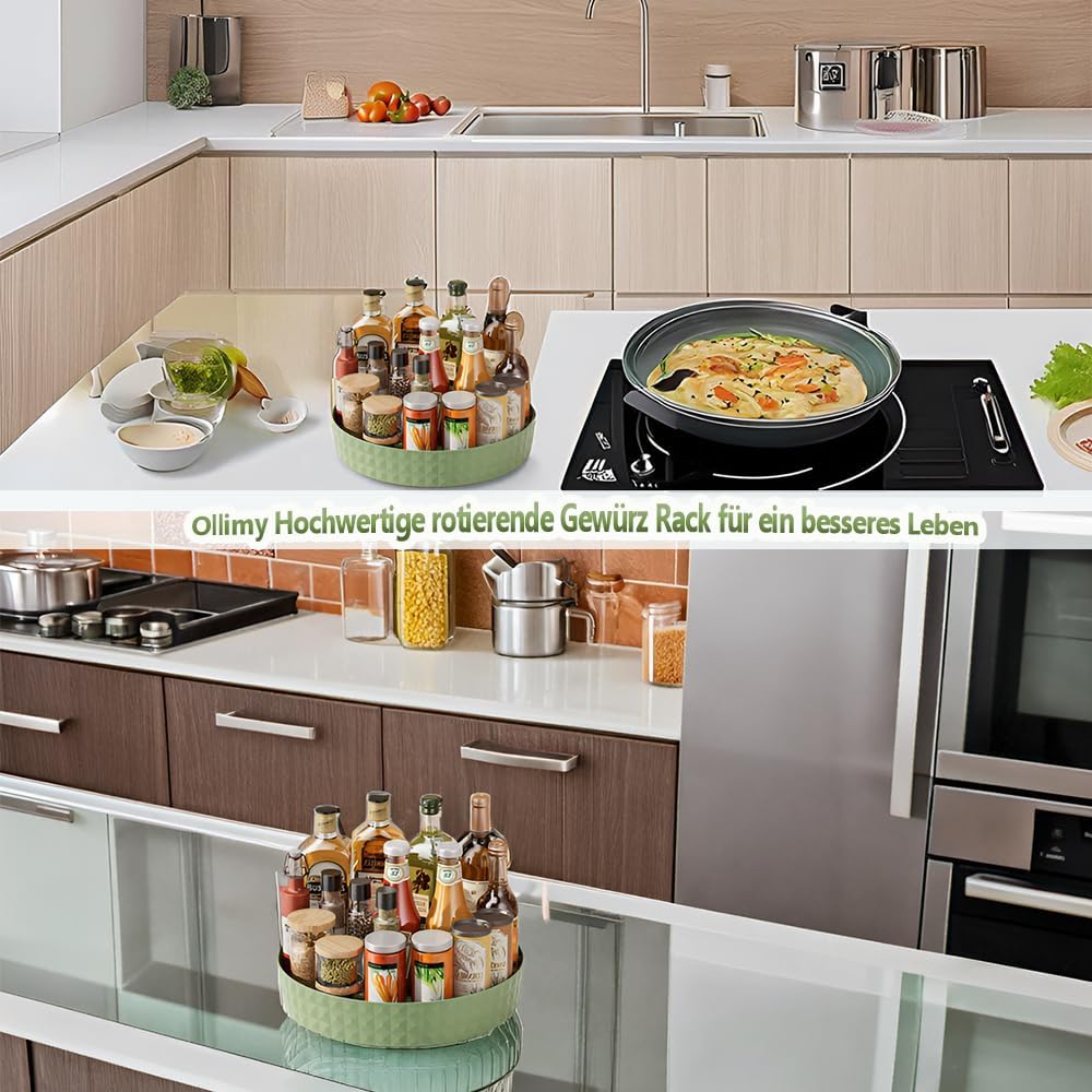 Rotating Round Acrylic Faceted Tray