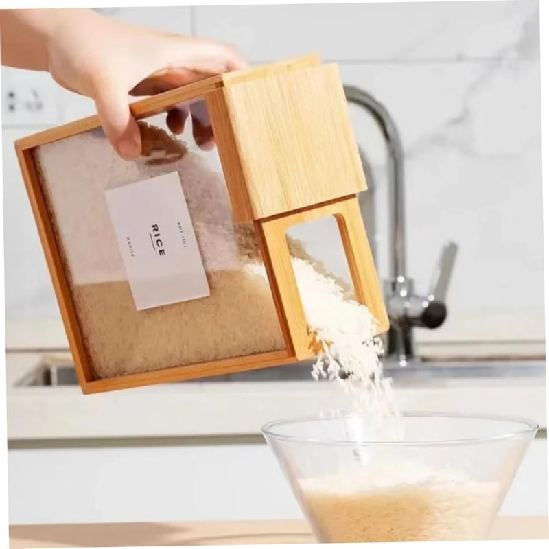 Modern Wooden And Glass Storage Container (Each)