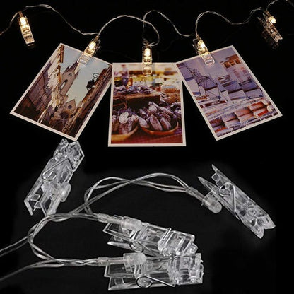 Solar Photo Peg String Light (30L)(6M)(Yellow)