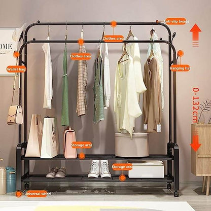 Clothing Garment Rack With Wheels - DMC Wholesale