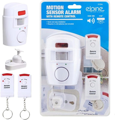Motion Sensor Alarm with 2 Remote Controls