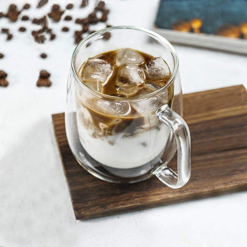 Elegant Clear Double Wall Glass Cup (350ml)(Each)