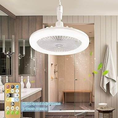 Enclosed Ceiling Fan With Light And Remote - DMC Wholesale