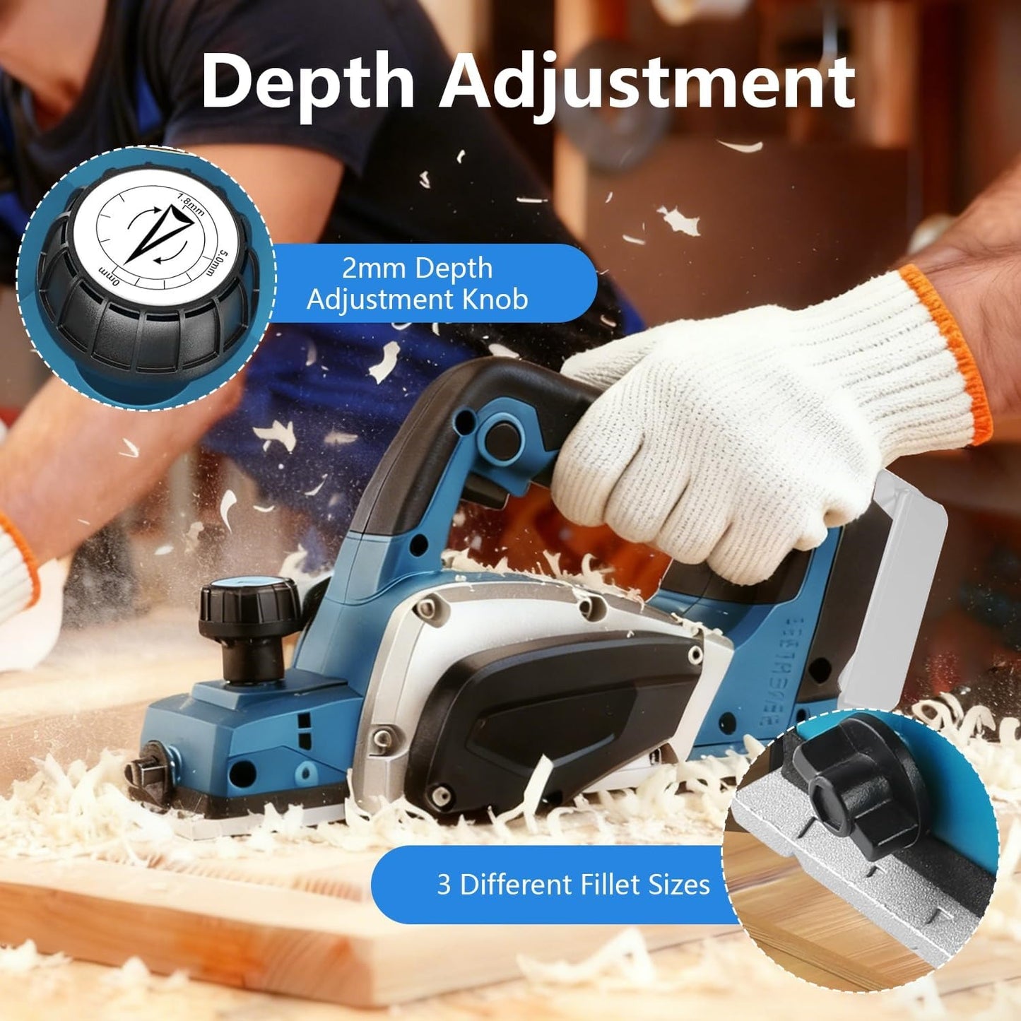 Cordless Planer Compatible (15000RPM)