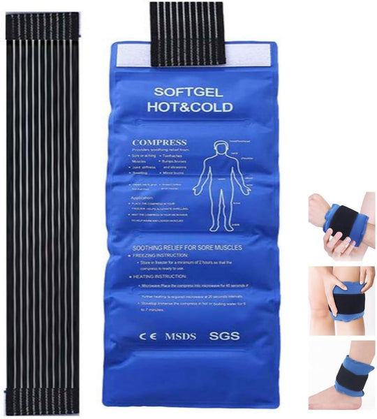 Reusable Hot And Cold Gel Compress With Adjustable Strap