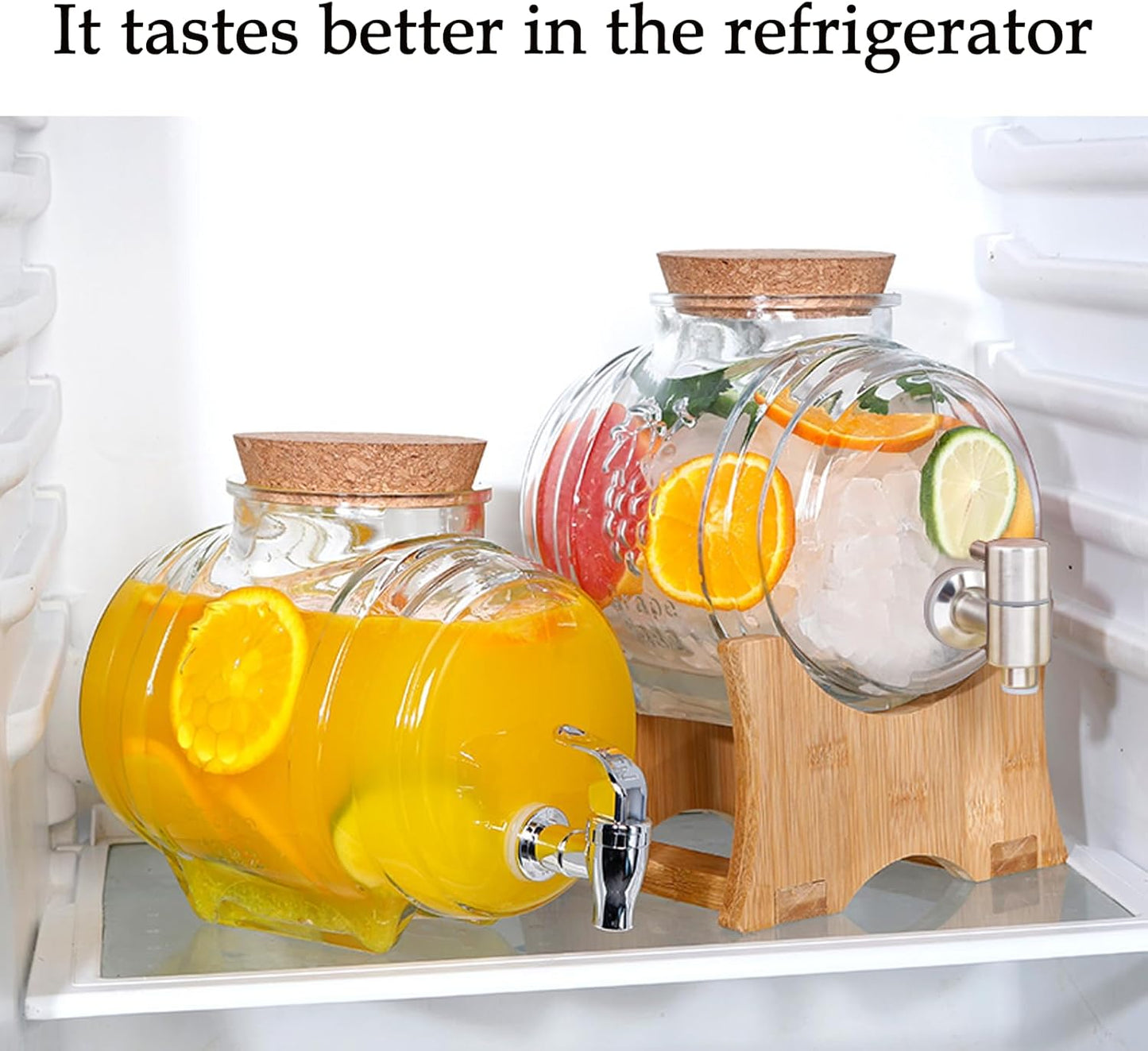 Luxury Barrel Glass Beverage Dispenser (3.5L)