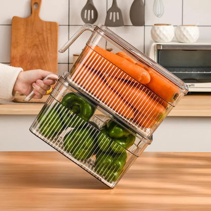 Transparent Fridge Storage Container With Handle (Each)