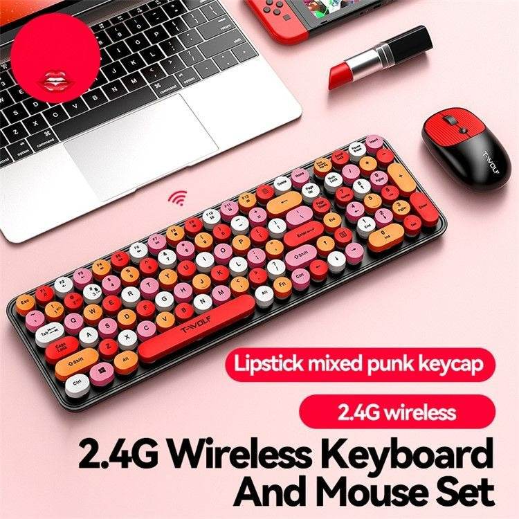 Wireless Home Office Keyboard Mouse Set (Black)