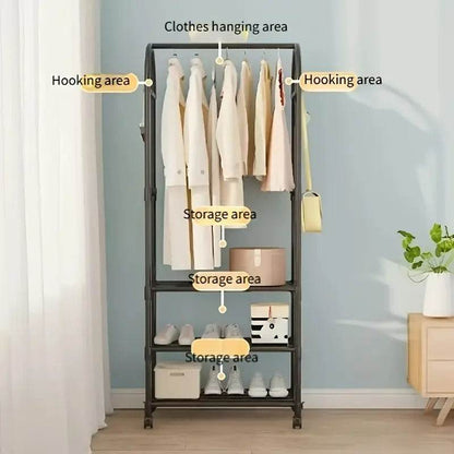 Modern Garment Organiser Rack with Wheels - DMC Wholesale