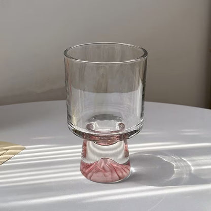 Elegant Snowy Mountain Striped Clear Tumblers Set (300ml)(6 pcs)