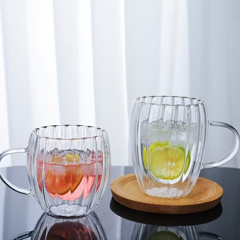 Double Wall Glass Coffee Mug (250ml)(Each)