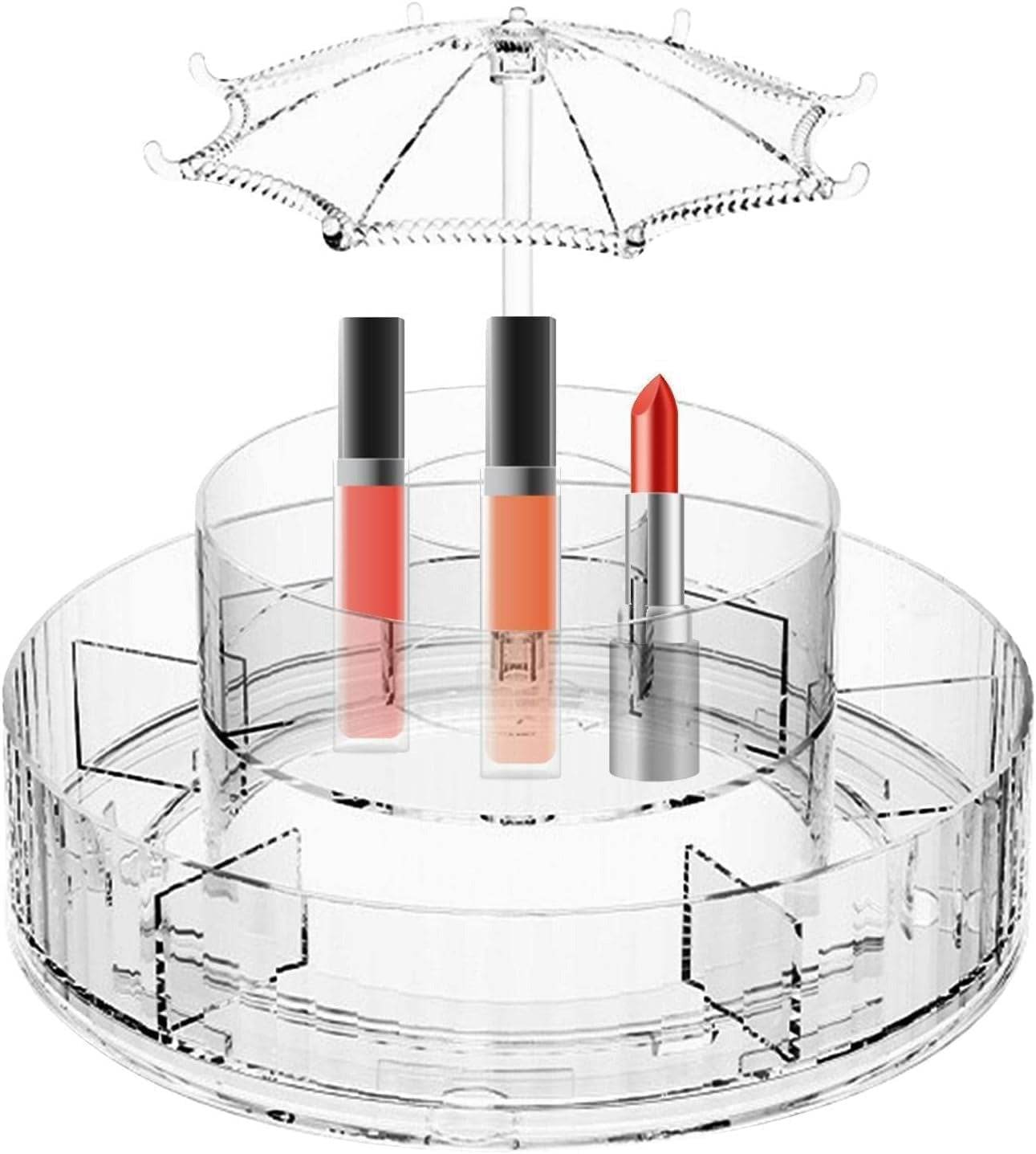 Rotating Make-Up Organiser With Umbrella Hook - DMC Wholesale