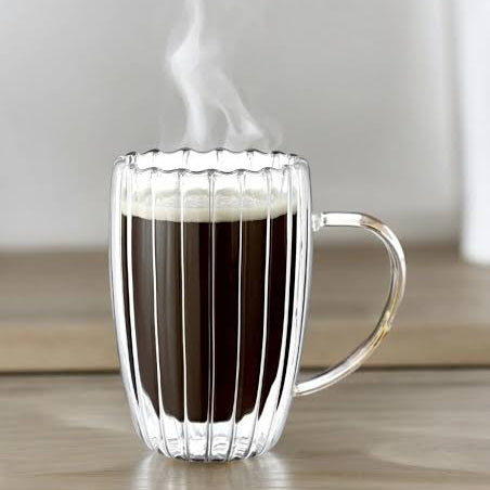 Elegant Clear Glass Cup (450ml)(Each)