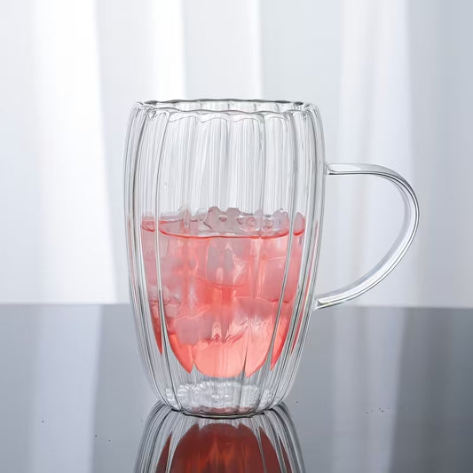 Elegant Clear Glass Cup (450ml)(Each)