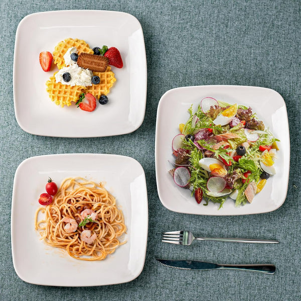 Rounded Square Melamine Plates (Large)(24cm)(6 pcs)