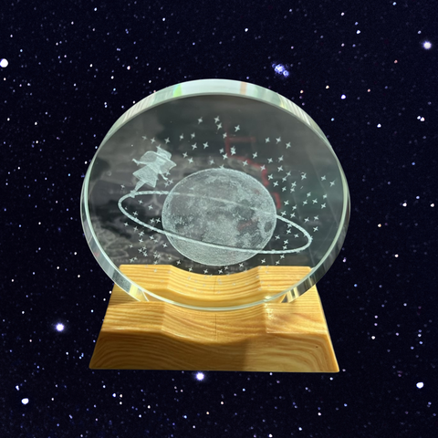 3D Creative Space-Inspired Elegance Visualisation Lamp - Alt View