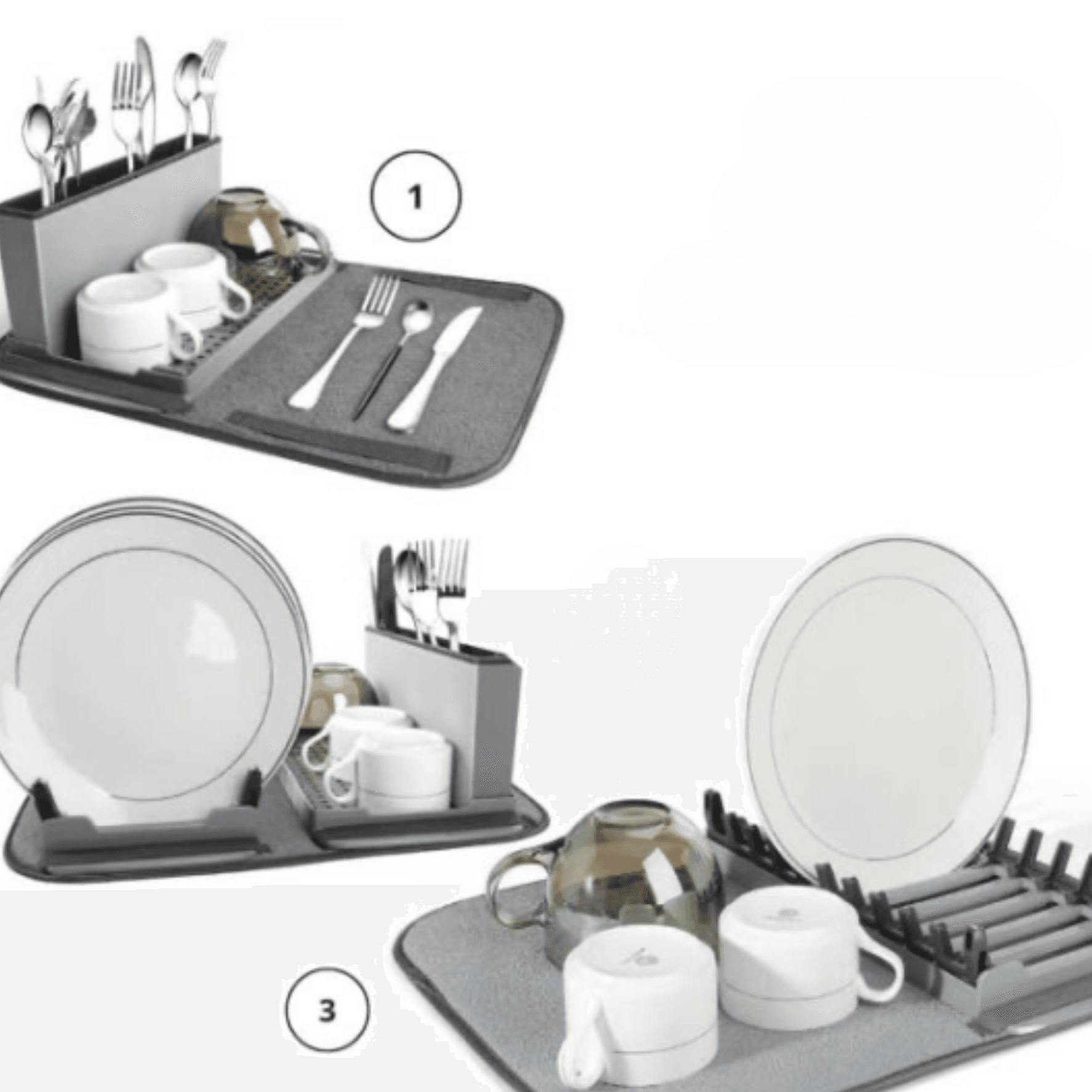 Collapsible Dish Drying Rack with Mat - DMC Wholesale