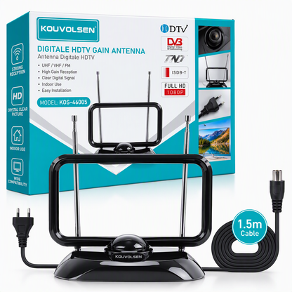 High-Gain Digital HDTV Antenna (1.5m Cable)