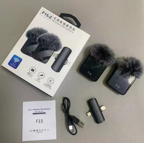Wireless Microphone System with Dual Transmitters