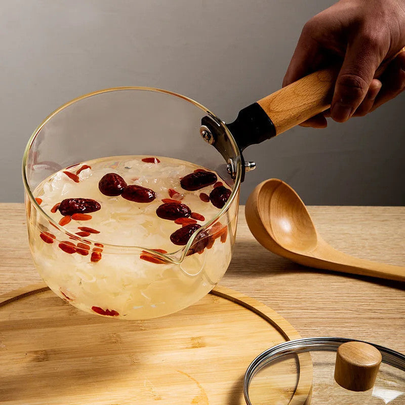Premium Clear Glass Saucepan Handle And Lid (1.8L)(Each)