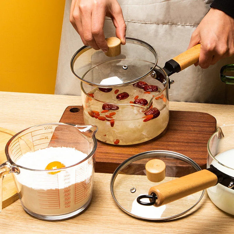 Premium Clear Glass Saucepan Handle And Lid (1.8L)(Each)