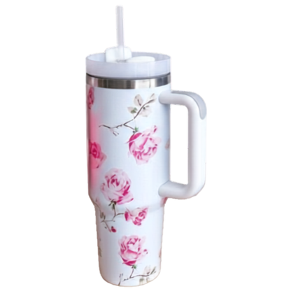 Floral Fun Vacuum Insulated Tumbler with Lid (1200ml)