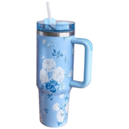 Floral Fun Vacuum Insulated Tumbler with Lid (1200ml)